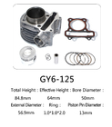 Durable Aftermarket Motorcycle Cylinder Kit GY6 125 For Honda Halma 125 Scooter