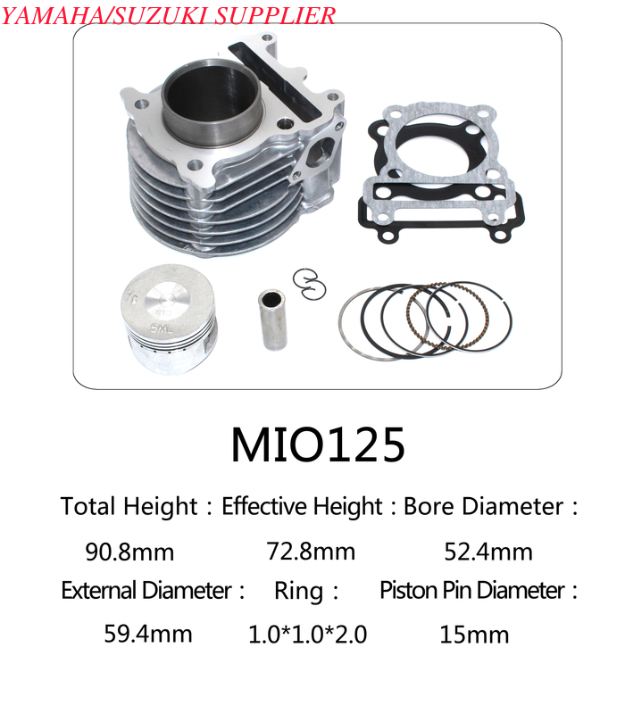 High Performance Air Cooled Motorcycle Cylinder Kit For Yamaha 125 Scooter